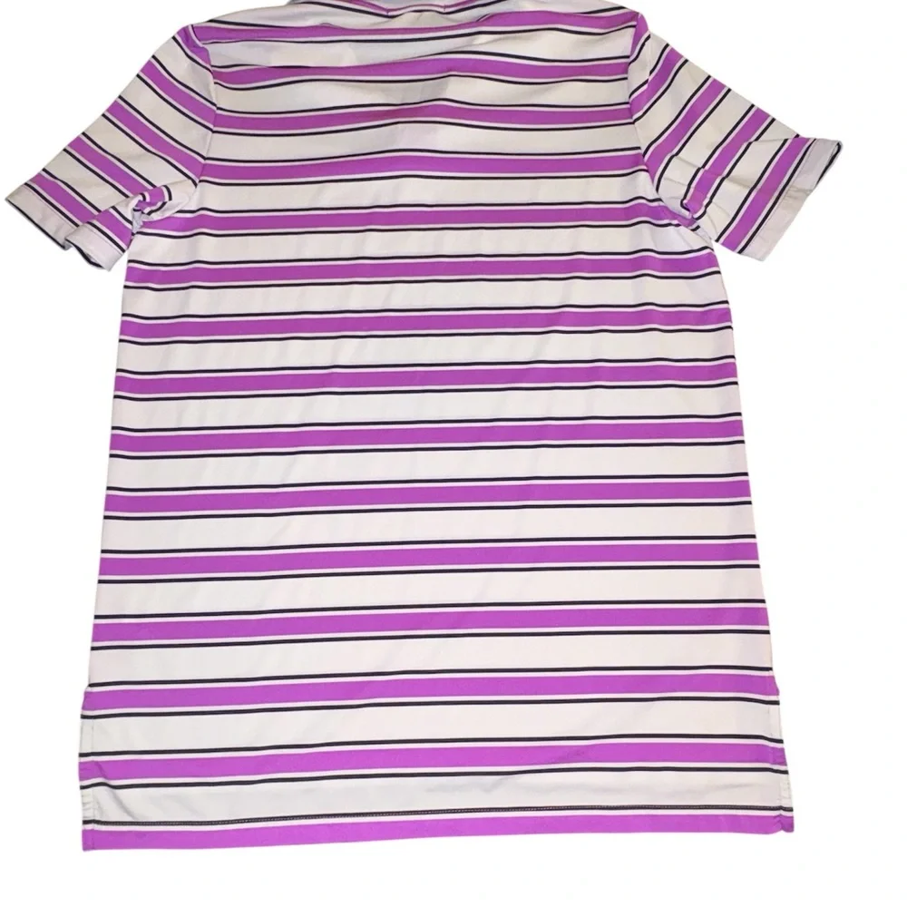 Ralph Lauren‎ Purple and White Striped Polo Shirt Men’s Size Medium